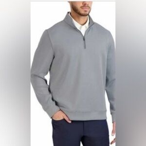 Hickey Freeman Half Zip Golf Pullover Size L Gray Also available in small size